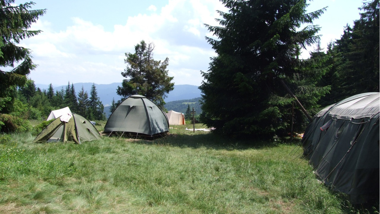 Baza namiotowa pod Gorcem