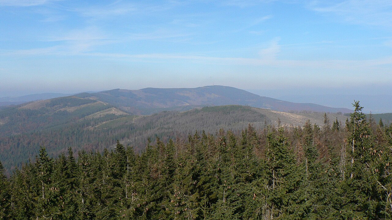 Beskid Śląski - widok na Skrzyczne Beskid Śląski - widok na Skrzyczne