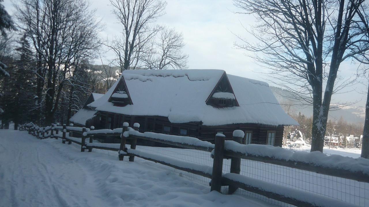 Droga pod Reglami zimą