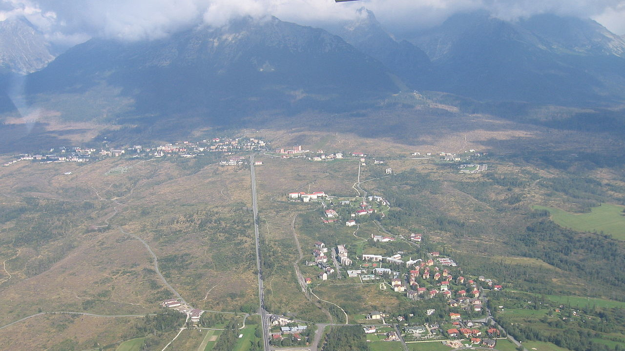 Miasto Wysokie Tatry z lotu ptaka Miasto Wysokie Tatry z lotu ptaka