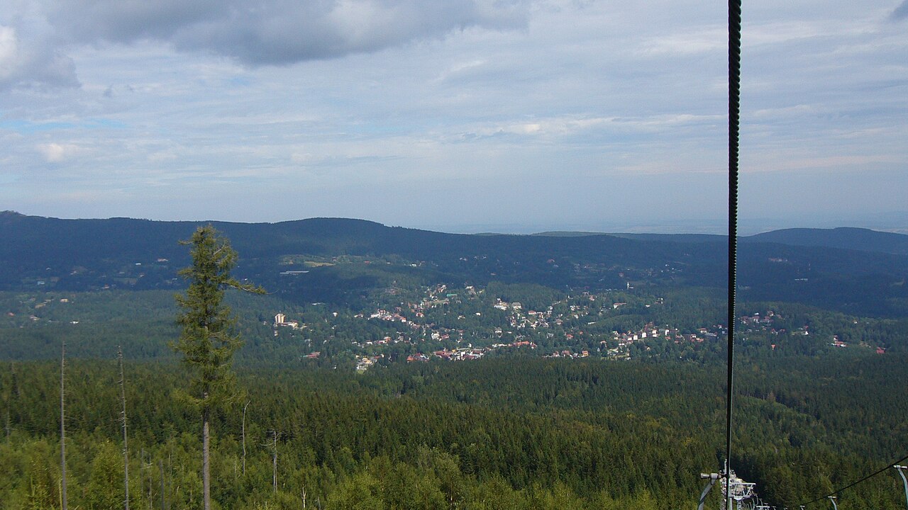 Szklarska Poręba - widok ze Szrenicy Szklarska Poręba - widok ze Szrenicy
