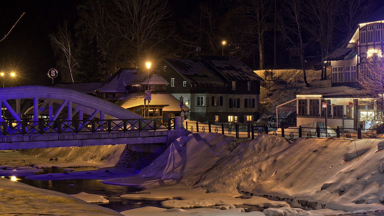 Szpindlerowy Młyn w nocy Szpindlerowy Młyn w nocy